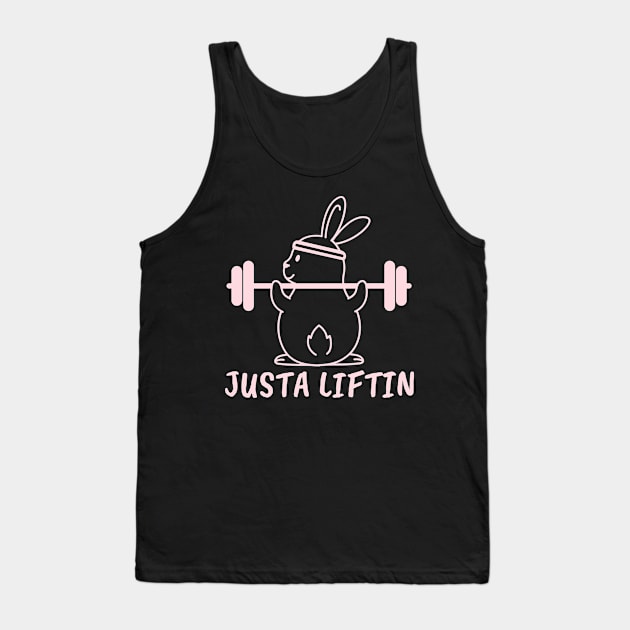 Justa Liftin Bunny Rabbit Tank Top by crazytshirtstore